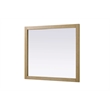Elegant Kitchen and Bath Noah Rectangle Wood Mirror 42 X 36 in Linen Oak