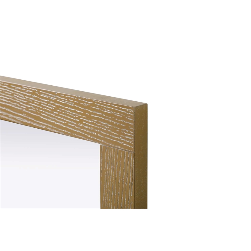 Elegant Kitchen and Bath Noah Rectangle Wood Mirror 42 X 36 in Linen Oak