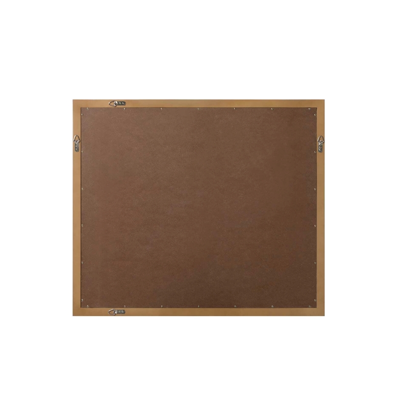Elegant Kitchen and Bath Noah Rectangle Wood Mirror 42 X 36 in Linen Oak