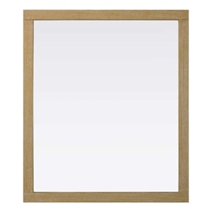 Elegant Kitchen and Bath Noah Rectangle Wood Mirror 42 X 36 in Linen Oak