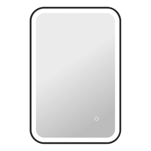 Elegant Kitchen and Bath 30&quot Rectangle Led Front & Backlit Wall Mirror in Black