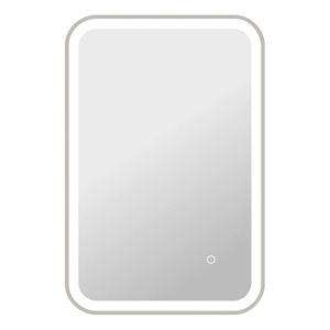 Elegant Kitchen and Bath 30&quot Rectangle Led Front & Backlit Wall Mirror in Silver