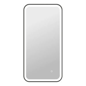 Elegant Kitchen and Bath 40&quot Rectangle Led Front & Backlit Wall Mirror in Black