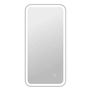Elegant Kitchen and Bath 40&quot Rectangle Led Front & Backlit Wall Mirror in Silver