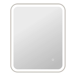 Elegant Kitchen and Bath 30&quot Rectangle Led Front & Backlit Wall Mirror in Silver