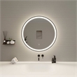 Elegant Kitchen and Bath 28 Round Led Front and Backlit Wall Mirror in Black