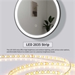 Elegant Kitchen and Bath 28 Round Led Front and Backlit Wall Mirror in Black