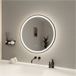 Elegant Kitchen and Bath 28 Round Led Front and Backlit Wall Mirror in Black