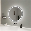 Elegant Kitchen and Bath 28 Round Led Front and Backlit Wall Mirror in Black