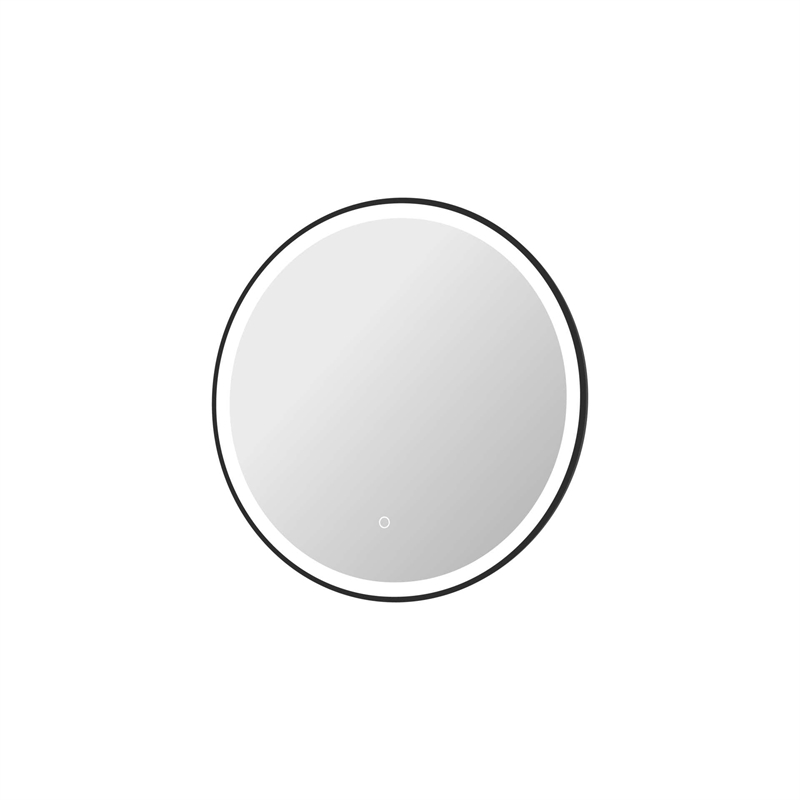 Elegant Kitchen and Bath 28 Round Led Front and Backlit Wall Mirror in Black