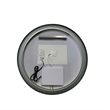 Elegant Kitchen and Bath 28 Round Led Front and Backlit Wall Mirror in Black