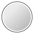 Elegant Kitchen and Bath 28 Round Led Front and Backlit Wall Mirror in Black