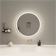 Elegant Kitchen and Bath 28 Round Led Front & Backlit Wall Mirror in Satin Gold