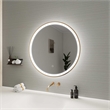 Elegant Kitchen and Bath 28 Round Led Front & Backlit Wall Mirror in Satin Gold