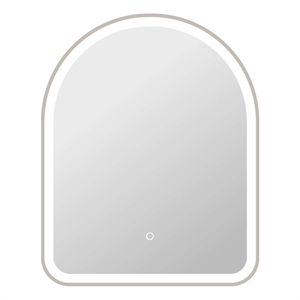 Elegant Kitchen and Bath 30&quot Arch Led Front and Backlit Wall Mirror in Silver