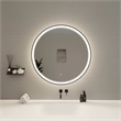 Elegant Kitchen and Bath 32 Round Led Front and Backlit Wall Mirror in Black