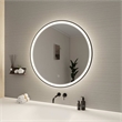 Elegant Kitchen and Bath 32 Round Led Front and Backlit Wall Mirror in Black