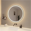Elegant Kitchen and Bath 32 Round Led Front and Backlit Wall Mirror in Black