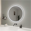 Elegant Kitchen and Bath 32 Round Led Front and Backlit Wall Mirror in Black