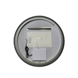 Elegant Kitchen and Bath 32 Round Led Front and Backlit Wall Mirror in Black
