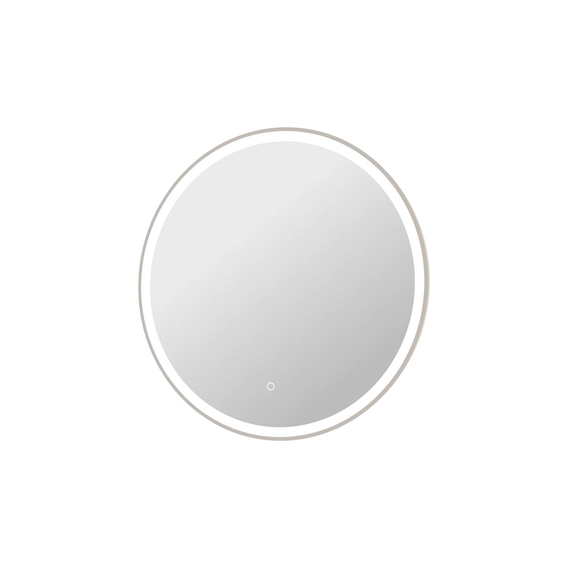Elegant Kitchen and Bath 32 Round Led Front and Backlit Wall Mirror in Silver