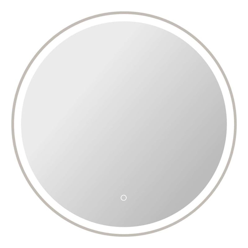 Elegant Kitchen and Bath 32 Round Led Front and Backlit Wall Mirror in Silver