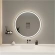 Elegant Kitchen and Bath 36 Round Led Front and Backlit Wall Mirror in Black