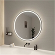 Elegant Kitchen and Bath 36 Round Led Front and Backlit Wall Mirror in Black