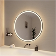 Elegant Kitchen and Bath 36 Round Led Front and Backlit Wall Mirror in Black