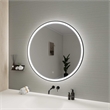 Elegant Kitchen and Bath 36 Round Led Front and Backlit Wall Mirror in Black