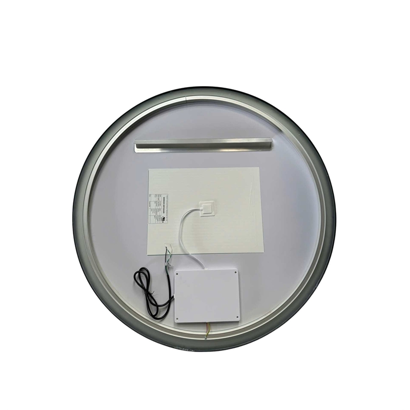 Elegant Kitchen and Bath 36 Round Led Front and Backlit Wall Mirror in Black