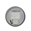 Elegant Kitchen and Bath 36 Round Led Front and Backlit Wall Mirror in Black