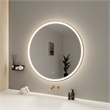 Elegant Kitchen and Bath 36 Round Led Front & Backlit Wall Mirror in Satin Gold