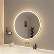Elegant Kitchen and Bath 36 Round Led Front & Backlit Wall Mirror in Satin Gold