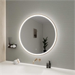 Elegant Kitchen and Bath 36 Round Led Front & Backlit Wall Mirror in Satin Gold