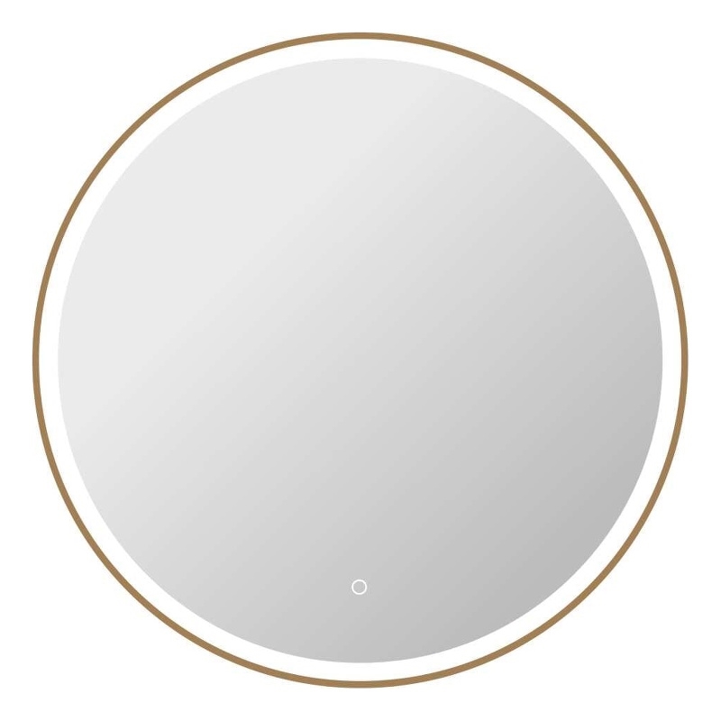 Elegant Kitchen and Bath 36 Round Led Front & Backlit Wall Mirror in Satin Gold