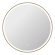 Elegant Kitchen and Bath 36 Round Led Front & Backlit Wall Mirror in Satin Gold