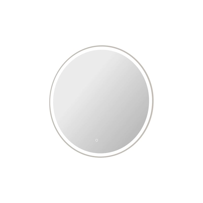 Elegant Kitchen and Bath 36 Round Led Front and Backlit Wall Mirror in Silver