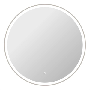 Elegant Kitchen and Bath 36 Round Led Front and Backlit Wall Mirror in Silver