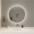 Elegant Kitchen and Bath 39 Round Led Front and Backlit Wall Mirror in Black