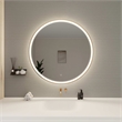 Elegant Kitchen and Bath 39 Round Led Front & Backlit Wall Mirror in Satin Gold