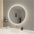 Elegant Kitchen and Bath 39 Round Led Front & Backlit Wall Mirror in Satin Gold