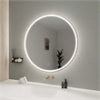 Elegant Kitchen and Bath 39 Round Led Front & Backlit Wall Mirror in Satin Gold