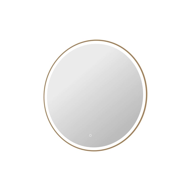 Elegant Kitchen and Bath 39 Round Led Front & Backlit Wall Mirror in Satin Gold
