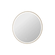 Elegant Kitchen and Bath 39 Round Led Front & Backlit Wall Mirror in Satin Gold