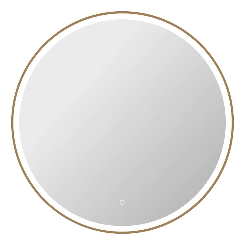 Elegant Kitchen and Bath 39 Round Led Front & Backlit Wall Mirror in Satin Gold