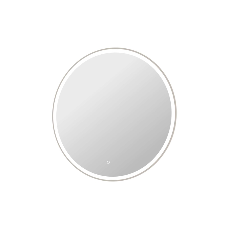 Elegant Kitchen and Bath 39 Round Led Front and Backlit Wall Mirror in Silver
