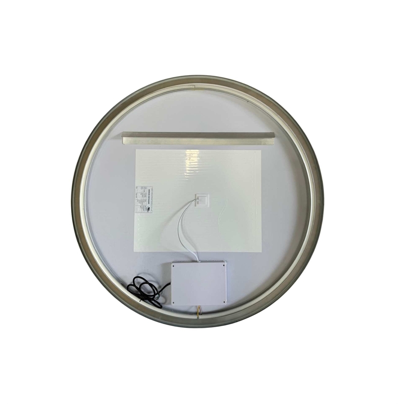 Elegant Kitchen and Bath 39 Round Led Front and Backlit Wall Mirror in Silver