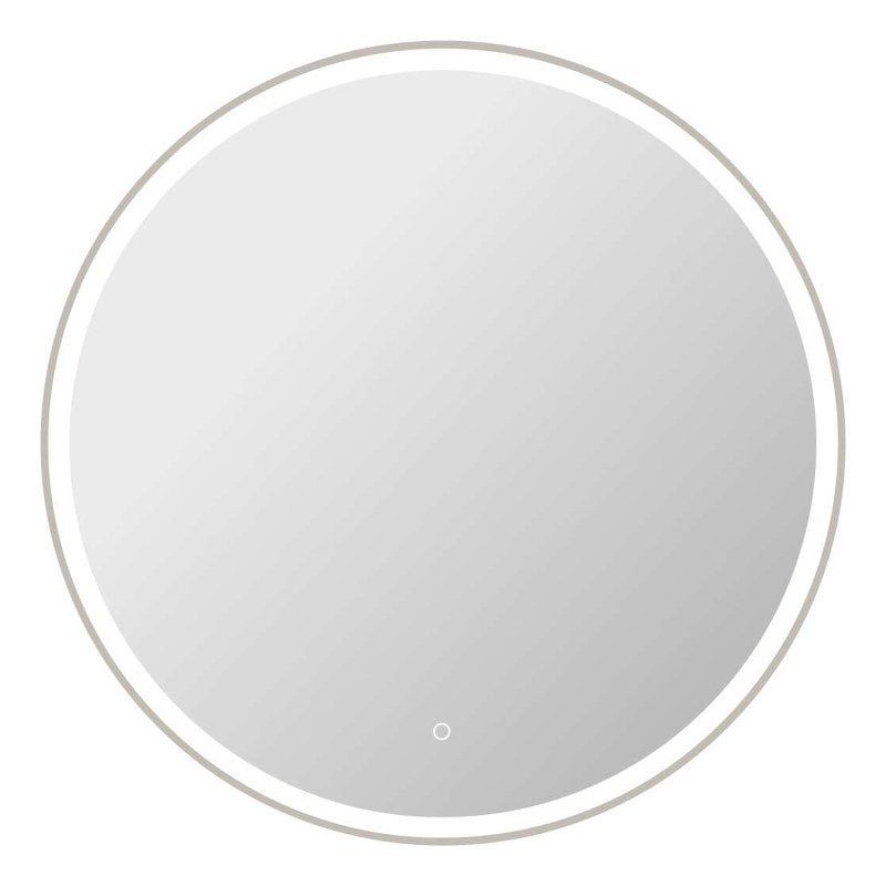 Elegant Kitchen and Bath 39 Round Led Front and Backlit Wall Mirror in Silver