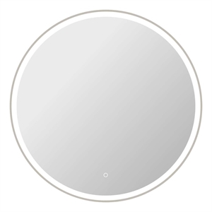 Elegant Kitchen and Bath 39 Round Led Front and Backlit Wall Mirror in Silver